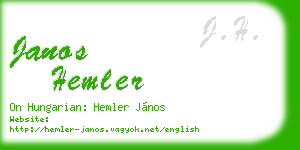 janos hemler business card